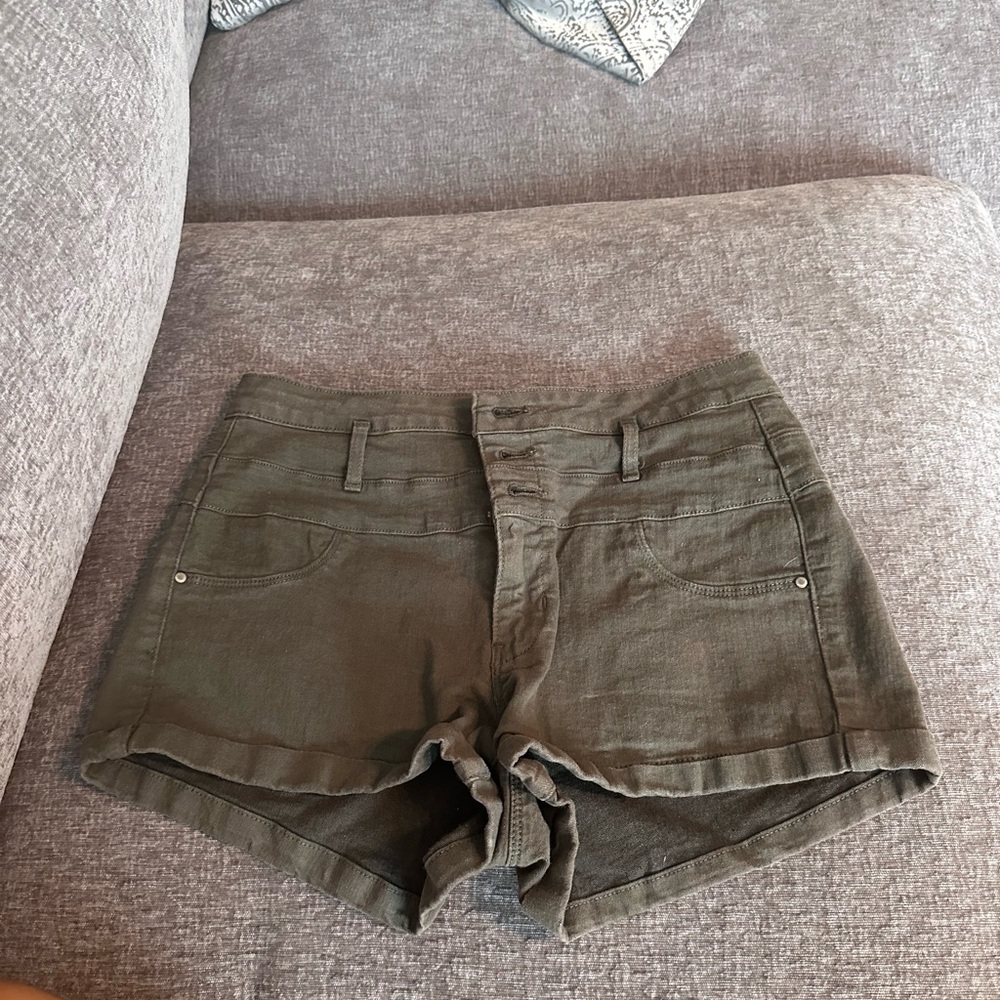 Refuge High Waist Khaki Shorts